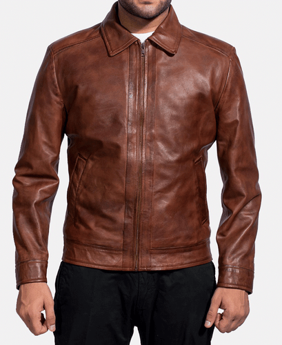 Inferno Brown Leather Jacket