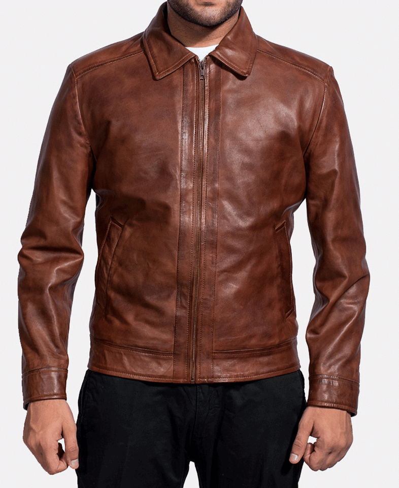 Inferno Brown Leather Jacket