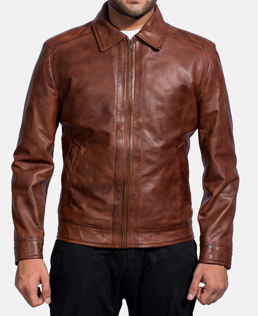 Inferno Brown Leather Jacket