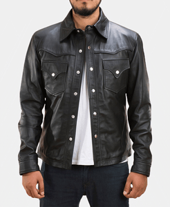 Ranchson Black Leather Shirt