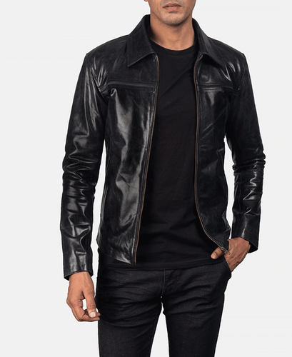 Mystical Black Leather Jacket