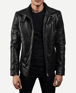 Legacy Black Leather Biker Jacket