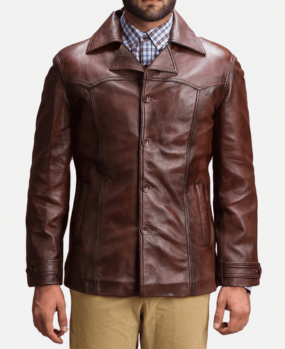 Vincent Alley Brown Leather Jacket