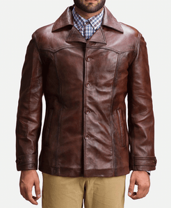Vincent Alley Brown Leather Jacket