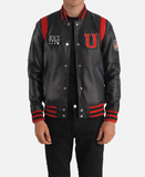 Liberte USA Black Leather Varsity Jacket